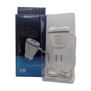 CARGADOR CACELL 2 USB TRAVEL CHARGER